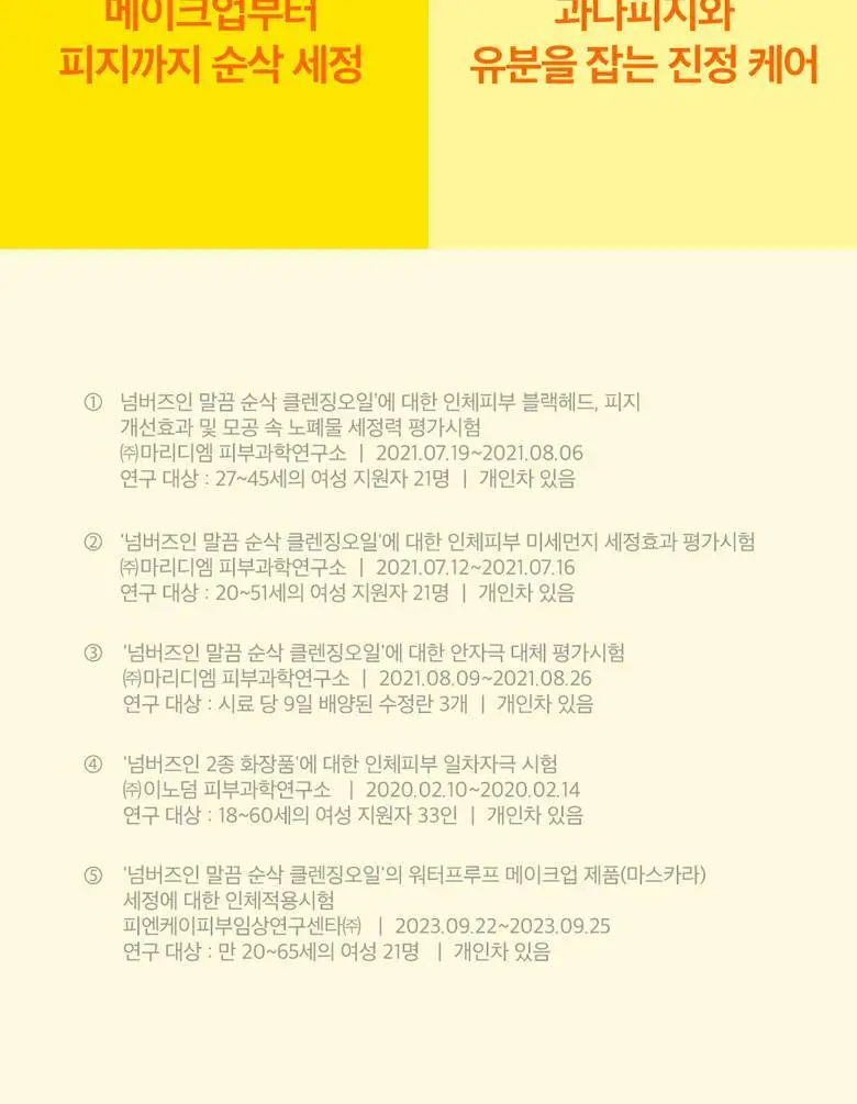 [대용량/올영단독] 넘버즈인 1번 말끔 순삭 클렌징 오일 400ml 대용량 상세페이지 29